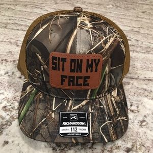 Richardson 112 camo leatherette patch hat